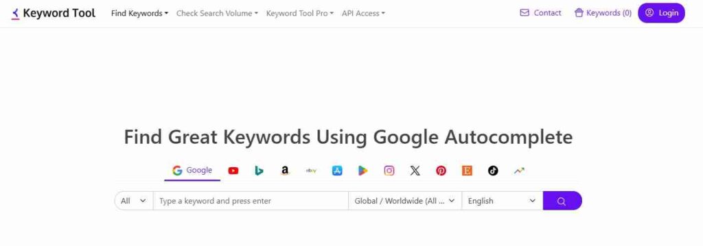 keyword tool